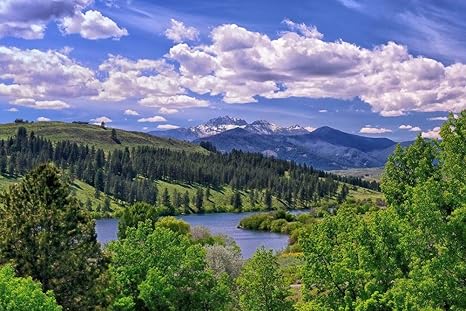 Amazon Co Jp 山の美しい夏の壁紙 自然の壁紙 キャンバス ステッカー 印刷 壁紙ポスター はがせるシール式 写真 特大 絵画 壁飾り75cmx50cm ホーム キッチン