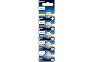 PHILIPS CR2016 Battery 5 Pack | CR 2016 Batteries | 10 Year Shelf Life | Durable Leak-Proof Design | CR2016 3v Lithium Coin B