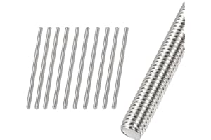 HiPicco M4 x 80mm Fully Threaded Rod & Studs, 304 Stainless Steel Right Hand Threads Rods, M4-0.7 Thread Pitch for Anchor Bol