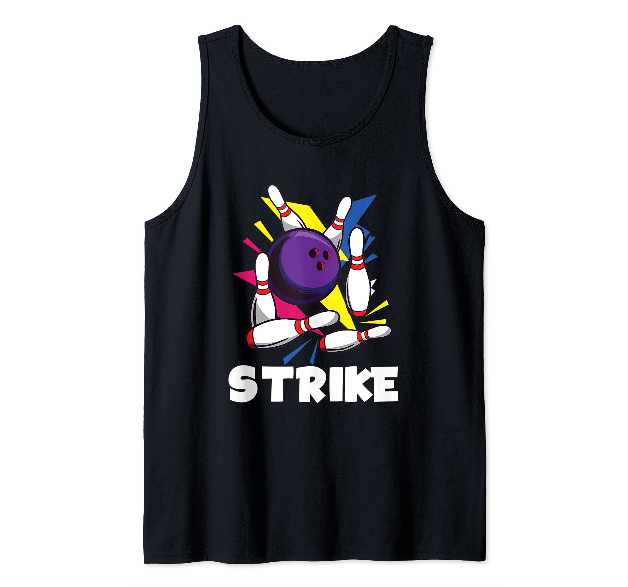Strike Funny Graphic Bowling Strikes League Tank Top