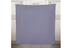 Pinkunn 40 x 48 Inch Office Cubicle Curtain with Stainless Steel Self Adhesive Hook Portable Privacy Door Partition Room Office Divider(Gray)