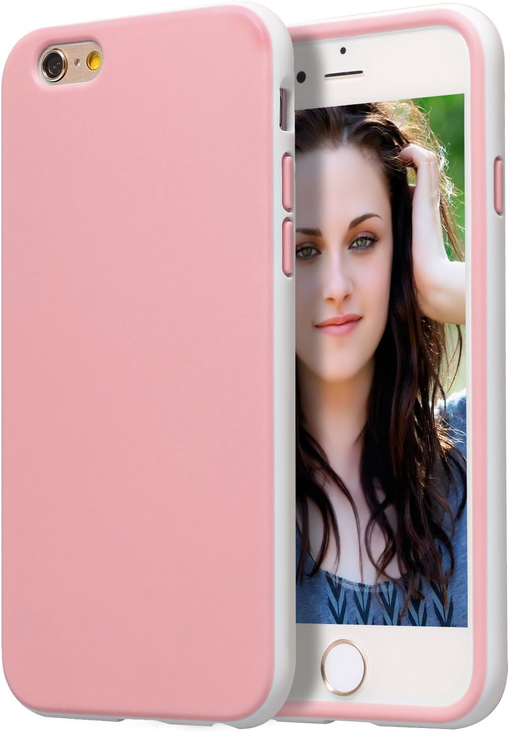 iPhone 6S Case, iPhone 6 Case, Drvan Fashion Shockproof Rubber Gel Slim Design Soft TPU Full Cover Case for iPhone 6 / 6s - Pink