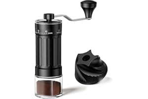 CEVING Mini Manual Coffee Grinder – 40 Adjustable Settings, Portable Hand Crank Mill with 30g Capacity, Conical Burr for Espresso, Pour Over, French Press | Perfect for Travel, Camping & Office