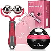 Nobility Massage Ball Roller– Ice Cold and Hot for Deep Tissue and Sore Muscle Relief of Stiffness and Stress, Body, Neck, Back, Foot, Plantar Double Pink