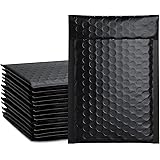 Metronic 4x8 Bubble Mailers, Black Color Shipping Bags, Self-Seal Packaging Bags, Padded Envelopes, Packaging for Small Busin