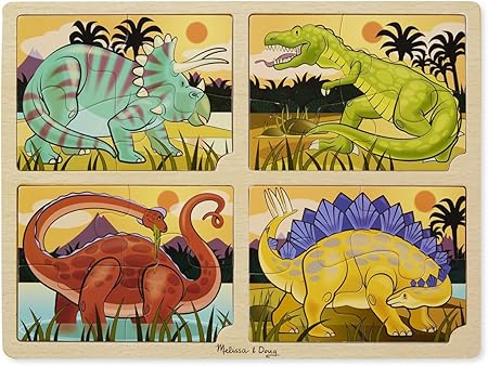 melissa and doug dinosaur puzzle 4 in 1
