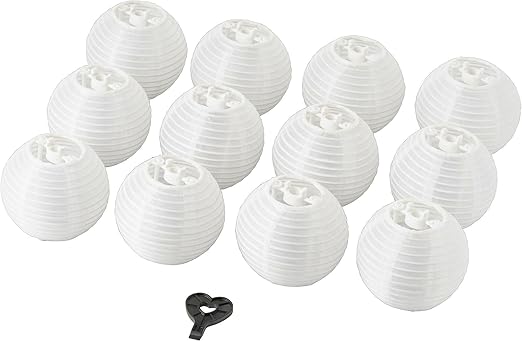 Solvinden Lichterkette Dekoration Set Von 12 Papier Shades Leuchten Nicht Inklusive Ikea Weiss Amazon De Beleuchtung