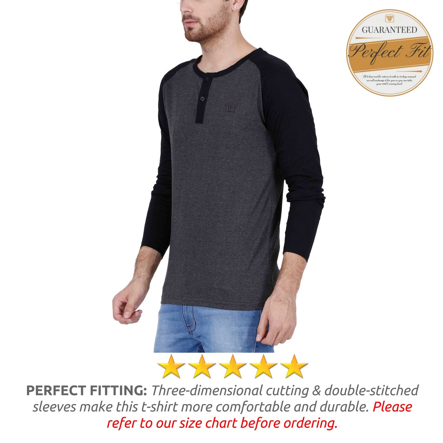 fashion freak men's cotton full sleeve t-shirt