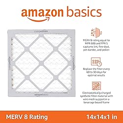 Amazon Basics 14x14x1 Air Filter 6 Pack, MERV 8 AC