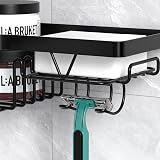 KEGII Shower Caddy Corner No Drilling Adhesive Stainless Steel Black view 5