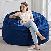 Hobestluk 3FT Bean Bag Chair Giant Bean Bag Chairs for Adults Large Bean Chairs with Removable Cover, Beanbag Chair with Filler, Adult Bean Bag Chairs for Living Room, Bedroom