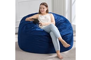 Hobestluk 3FT Bean Bag Chair Giant Bean Bag Chairs for Adults Large Bean Chairs with Removable Cover, Beanbag Chair with Filler, Adult Bean Bag Chairs for Living Room, Bedroom