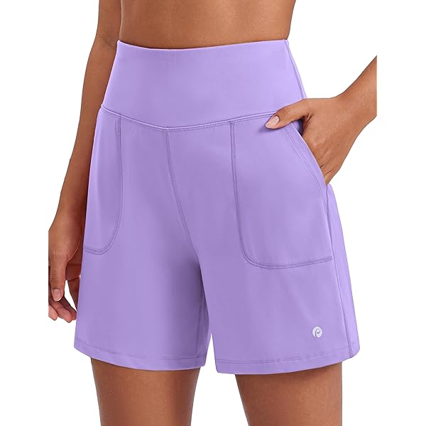 PINSPARK Sportbroek voor dames, korte sportshorts, 2-in-1 sportshorts met zakken, hoge taille, hardloopbroek, sneldrogende trainingsbroek, hardloopbroek, fitness, yoga, joggen, A wit., S