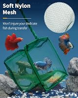 Uniclife 15cm Net Fine Mesh Aquarium Fish Net with Plastic Handle Green view 3