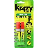 Krazy Glue Max Bond Strong Super Glue, Clear Gel (4g x Pack of 2) | Precision Tip for Easy Application, Strong Adhesive Bonds Wood, Plastic, Metal, Ceramic, Rubber, Leather in Seconds