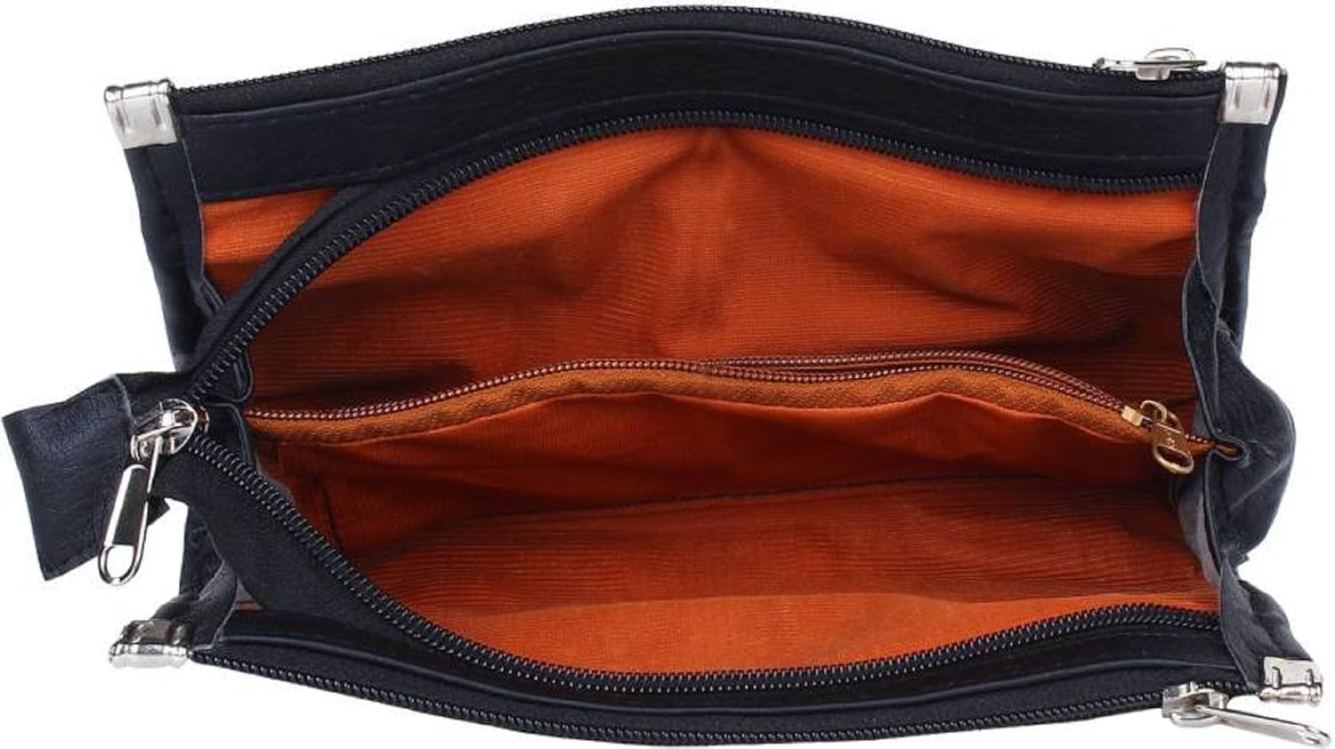 mango star premium pu leather women's black handbag and clutch combo