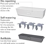Cole & Mason Self-Watering Herb Keeper Plastic White Grey 3 Pots 85mm view 5