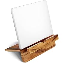 Amazon.com: Acacia Cookbook Stand for Kitchen Counter - 12" x 12 ...