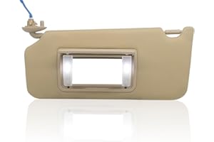 CRAZYPARTS Driver Left Side Sun Visor Replacement Compatible with Honda Accord 2008 2009 2010 2011 2012 2013 2014 2015 2016 with LED Light Replaces# 83280-TA0-A91ZB 83280TA0A91ZB Color YR327L