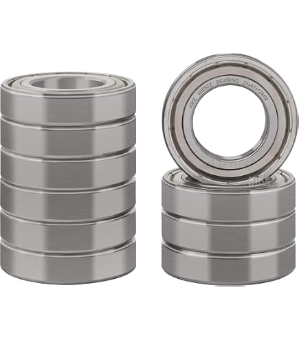 Baomain 10-Pack Ball Bearing 6001Z, 12mm x 28mm x 8mm Shielded