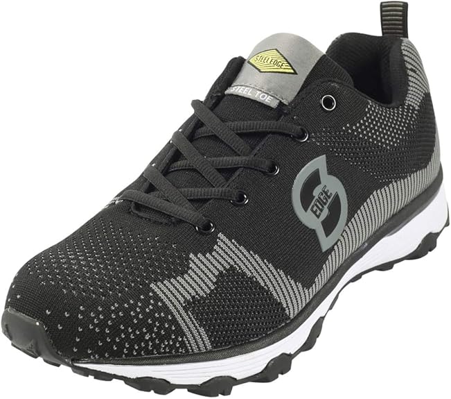 Steel Edge Trainer Style Safety Toe Shoes for Men, Solid