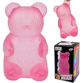Gummy Bear & Sugar Ball Designs, Anxiety Relief & Focus Toy, Maltose Filled Squeeze Toys for Sensory Play，Sensory Fidget Toys for Adults, Kids, Slow Rising Squishy Stress Ball ( Pink)