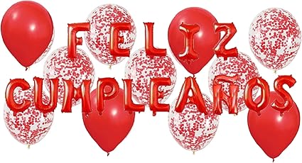 Amazon Com Party Pack Feliz Cumpleanos Letter Balloons Includes