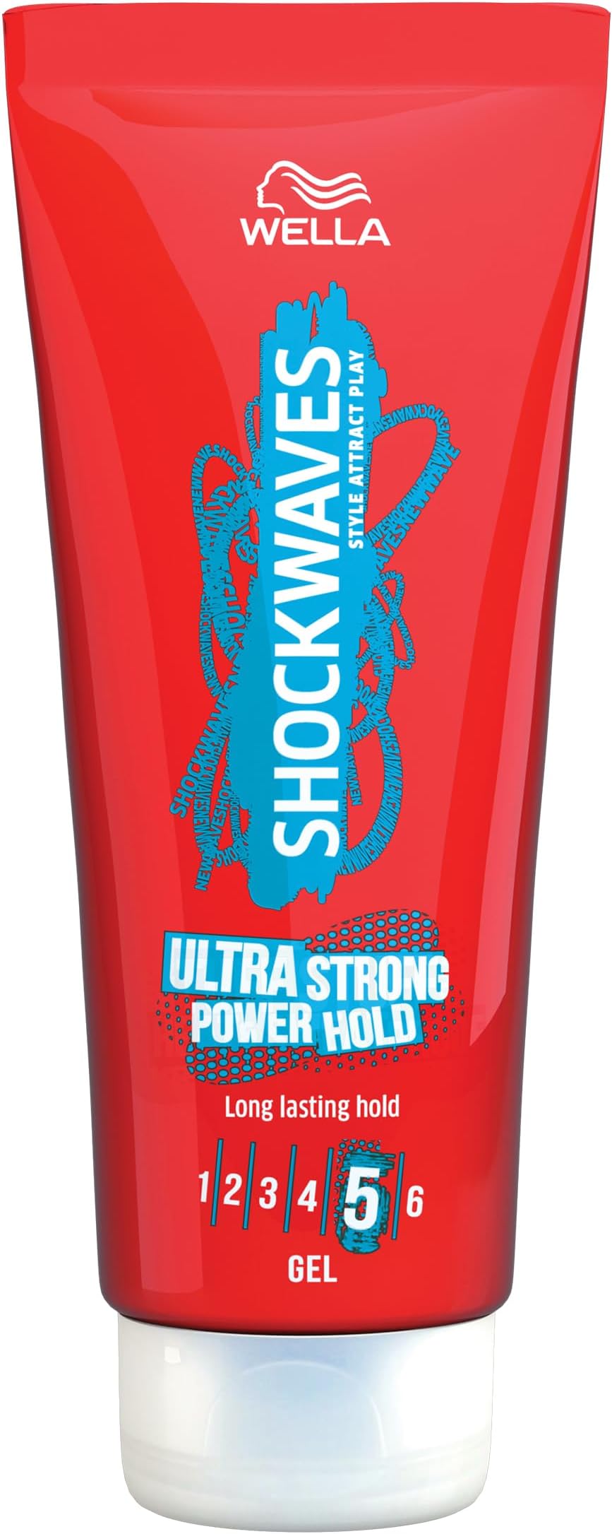 Wella Shockwaves Ultra Strong Power Hold Gel 200ml Hair Styling No Stickiness