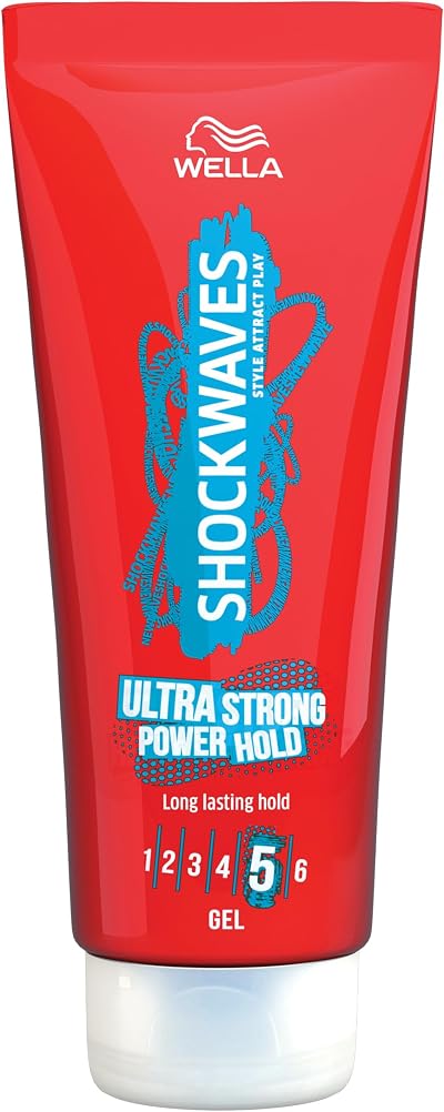 Wella Shockwaves Ultra Strong Power Hold Gel 200ml Hair Styling No Stickiness