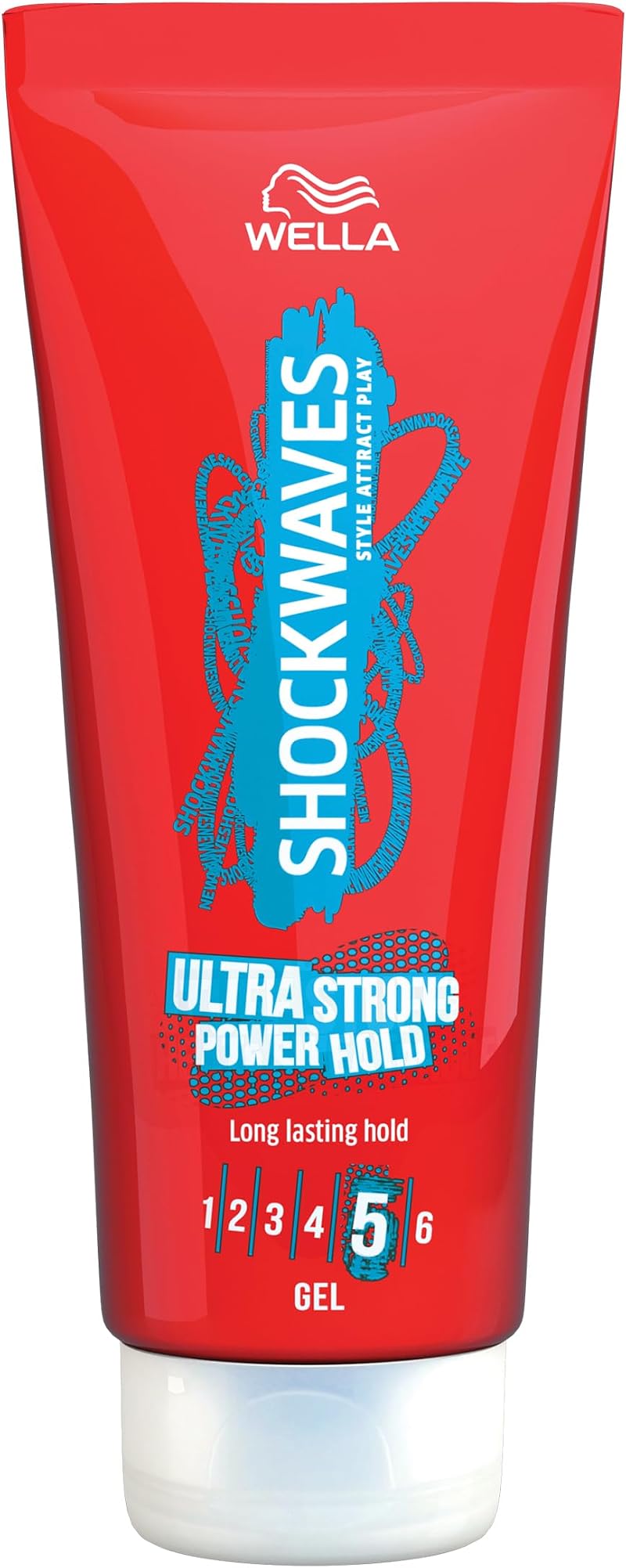 Wella Shockwaves Ultra Strong Power Hold Gel 200ml Hair Styling No Stickiness