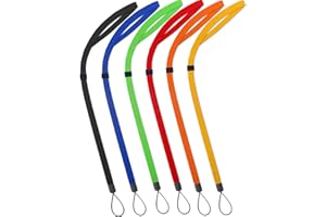 AMUU Neck Lanyard Flat Adjustable 6 Pack 6 Colours,for Walkie-talkie,Cruise,Keys,Pen,Phone,id Badges Holder,Office,Cell Phones,USB,Whistles,iPod,Blue,Black,Green,Red,Orange,Yellow