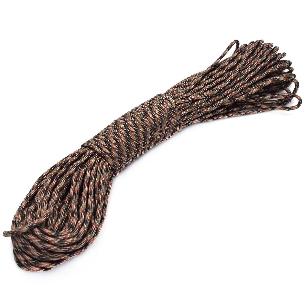 100ft Type III 7 Strand Core Paracord 550 Parachute (96# Dream Brown)