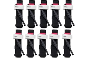 HOMESTOCKPLUS Tourniquet, 10 Packs Emergency Hemorrhage Medical Tourniquets One-Handed Application Fastest and Saftest Blood Control Life-Saving First Aid Kit for Hiking, Camping, and Emergencies