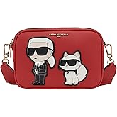 KARL LAGERFELD Women's Maybelle Camera Crossbody, Admiral Red, One Size