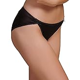 FEELITS Women's Mulberry Silk Underwear, 100% Silk Panties, Breathable Sexy Stretch Hipster High Cut Bikini Panties for Women