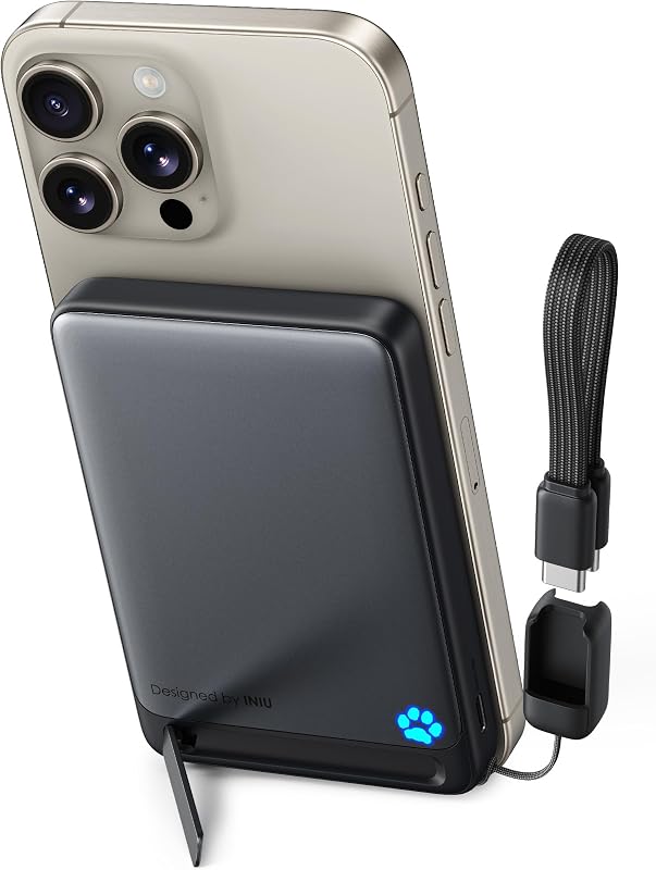 45W Power Bank, Sottile 10000mAh Caricabatterie Portatile Magnetico