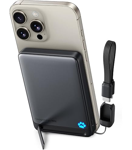 AOGUERBE Magnetic Power Bank, 10000mAh Foldable Wireless Portable Charger With USB-C Cable LED Display, For Mag-Safe Battery Pack 22.5W PD Fast Charging For IPhone 16/15/14/13/12 Pro/Pro Max/Plus/Mini 27 - Quarter Price