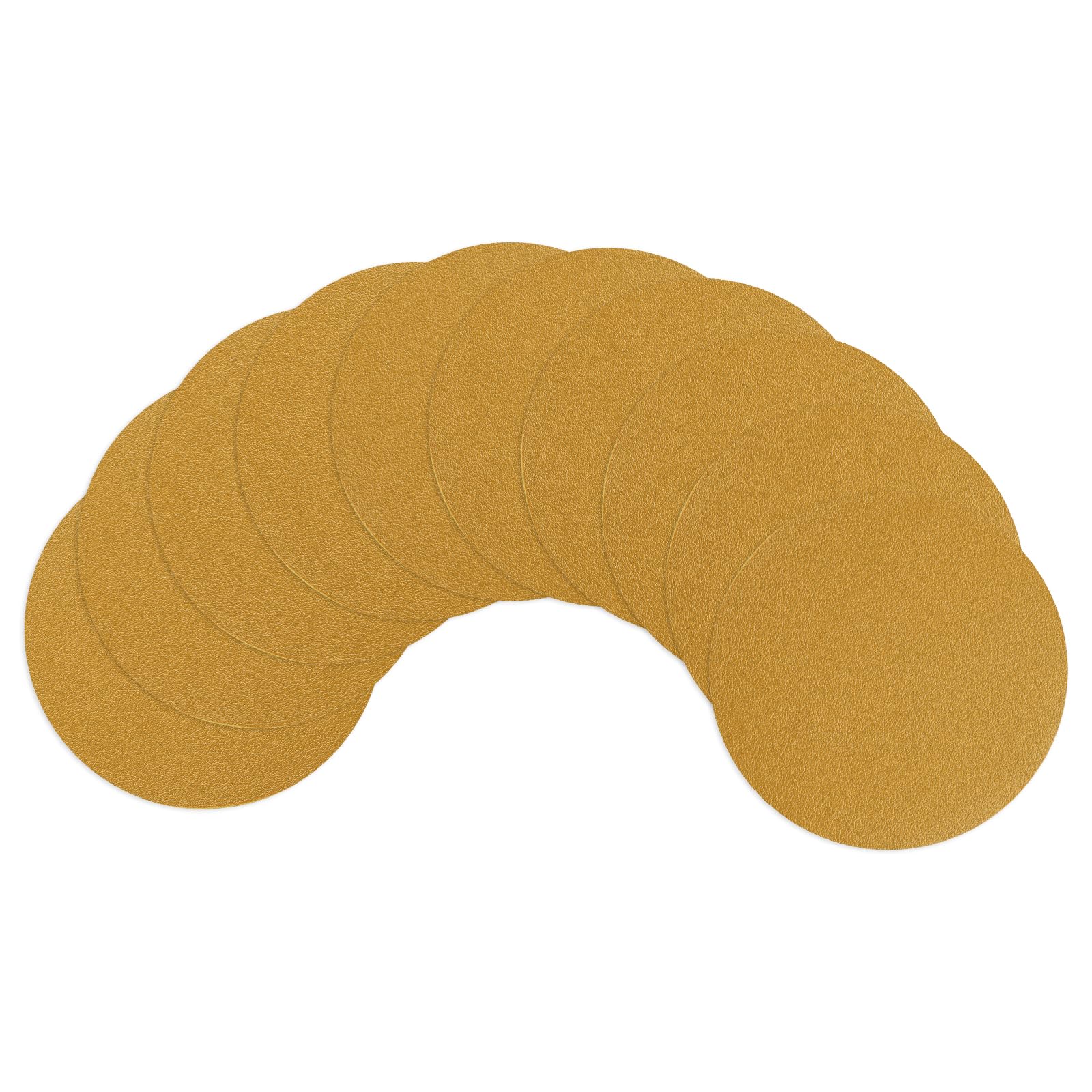 uxcell Round Drink Coasters Set of 10 Dual Sided Non-Slip Non-Stick Waterproof Leather Coasters for Drinks, Coffee Table, Housewarming Gifts, Home Decor 4"×4"Ginger