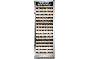 Whynter BWR-1662SD 166 Wine Bottle Built-in or Freestanding Stainless Steel Compressor Large Capacity Wine Refrigerator with Display Rack for open bottles and LED display,Black