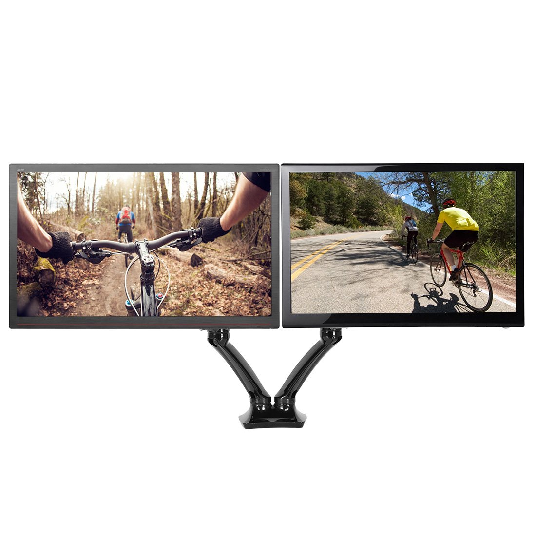 Loctek Dual Monitor Arm Adjustable Gas Spring Desk Mount for 10 to 27