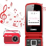 CHAKEYAKE G380D Senior Flip Phone Big Buttons SOS 1000mAh GSM Unlocked Red view 5