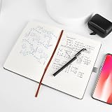 Lefute A5 Notebook 2 Pack 200 Pages 100 GSM Hardback with Pen Loop Elastic view 4