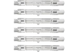JJHXSM 6pcs R7S J78 Halogen Light Bulbs 120V 100W Tungsten Filament Double Ended Halogen Light Bulbs