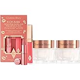 Charlotte Tilbury Magic Cream Duo with Icon Baby Lip Set - 2 Firming-Effect Peptide Moisturizers 30ml + Mini Lipstick & Full-Size Gloss - Hydrating Skincare & Pink Lip Makeup Gift Set
