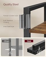VASAGLE 6-Tier Bookshelf 30 x 66 x 186 cm Rustic Brown and Ink Black LLS062B01 view 7