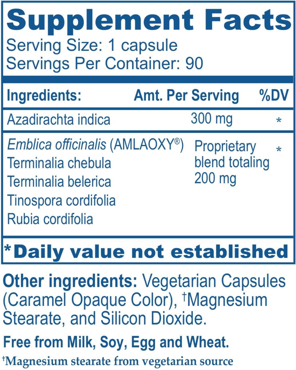Ayush Herbs Neem Plus Herbal Supplement, 90 Capsules: Health & Personal Care