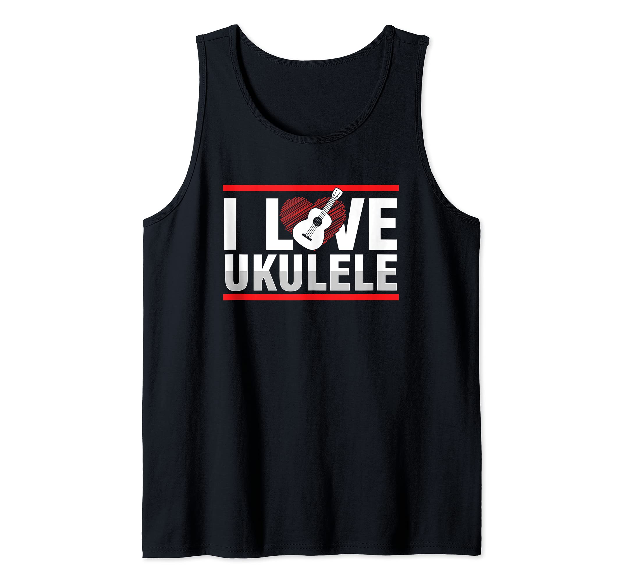 I Love Ukulele Acoustic Aloha Hawaii Guitar Uke Musician Tank Top