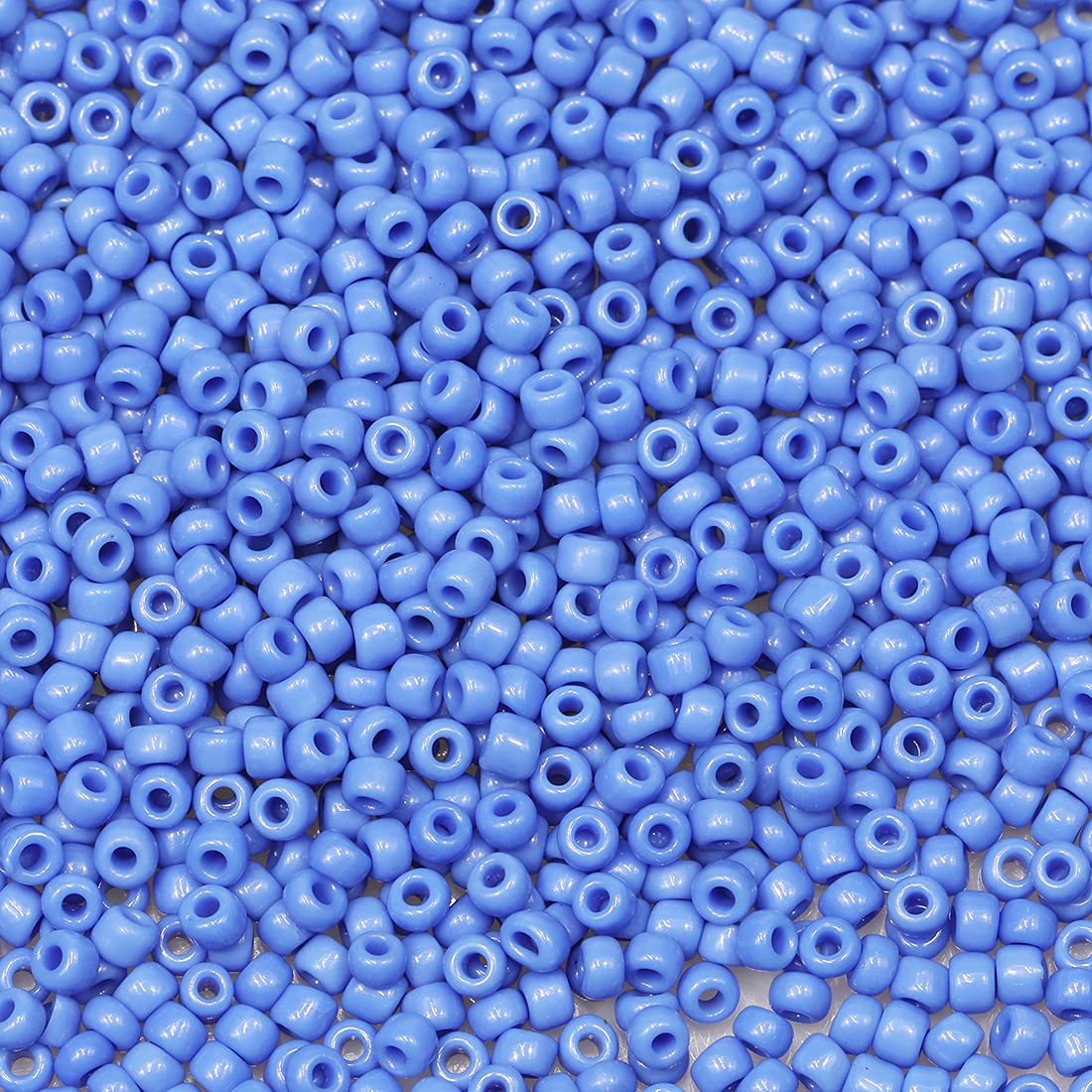 Bala&Fillic Blue Color 3mm Seed Beads About 3600pcs/100Grams in Bag, 8/0 Glass Craft Beads for Making Bracelet Necklace Earring(Blue)