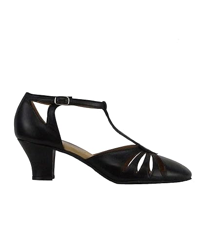 9210 Rumpf Damen Tanzschuhe Balboa Latein Salsa Rumba Tango Ballroom Schuhe Material Leder, Chromledersohle Absatz 5 cm, Made in Italy