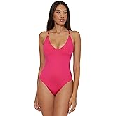 Trina Turk Womens Monaco Twist Back One Piece Swimsuit, Adjustable, Tie Back, Bathing Suits for Women